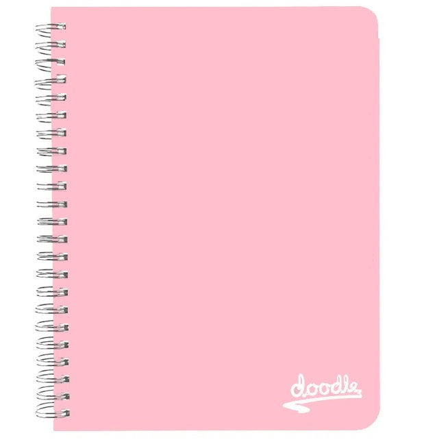 Donau Doodle A4 Pastel Wiro Notebook - Pink