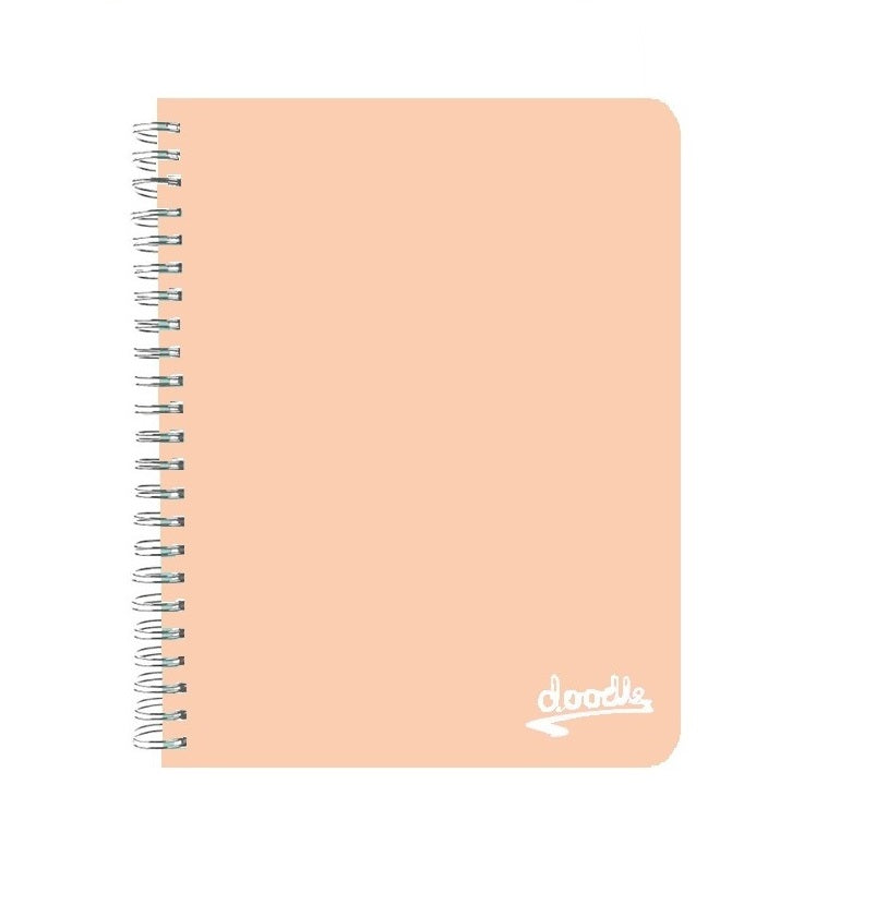 Donau Doodle A5 Pastel Wiro Notebook - Apricot
