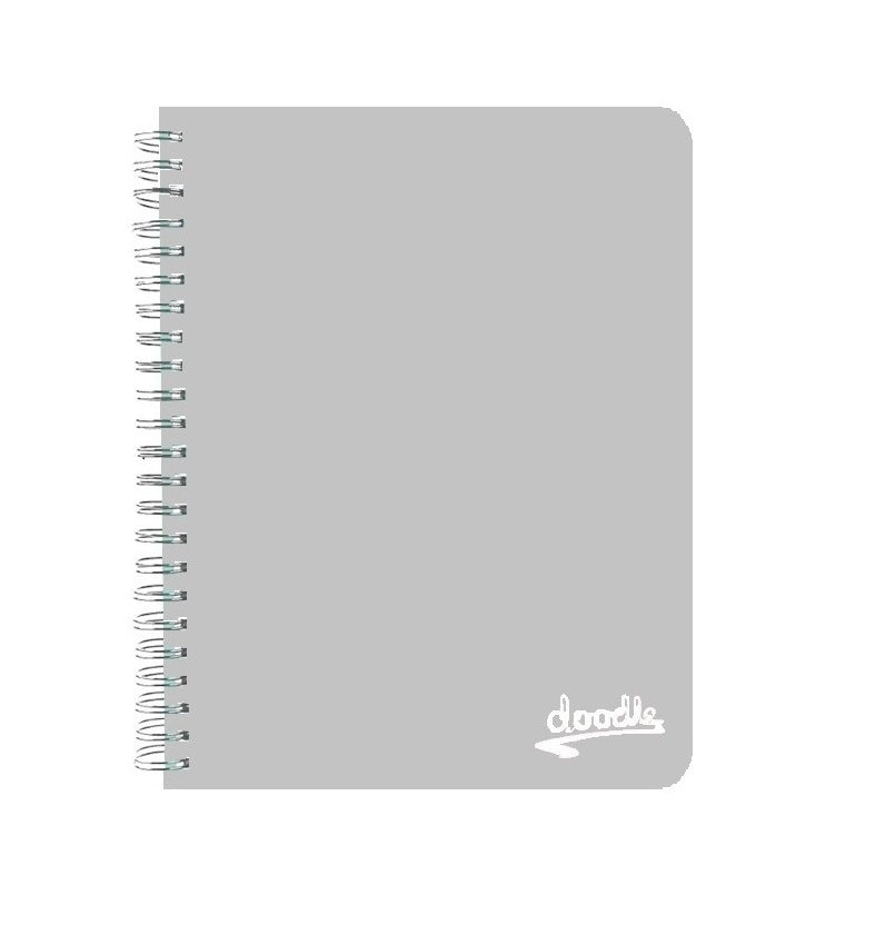 Donau Doodle A5 Pastel Wiro Notebook - Grey