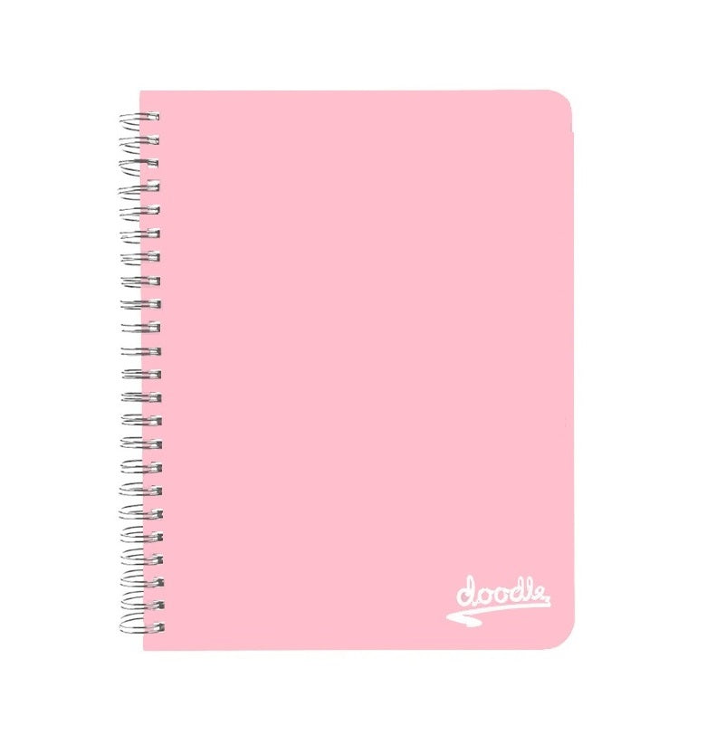 Donau Doodle A5 Pastel Wiro Notebook - Pink
