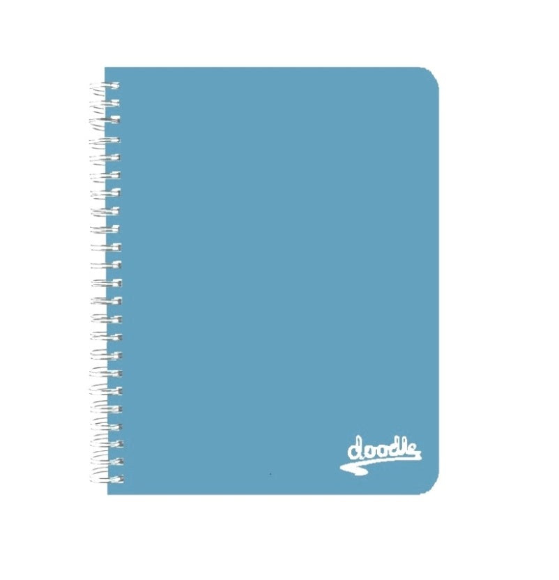 Donau Doodle A5 Pastel Wiro Notebook - Blue