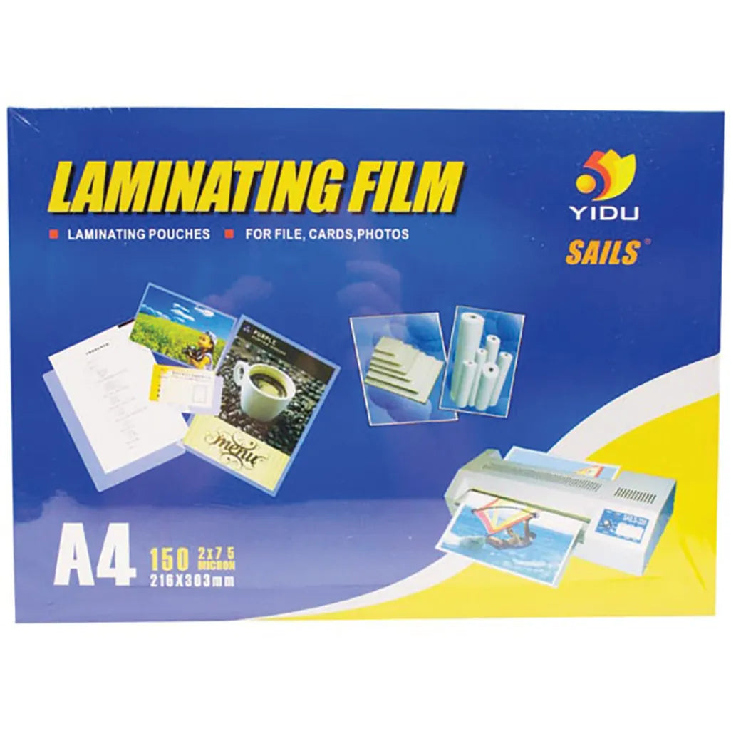 YIDU A4 clear laminating pouches 150 micron 100 pack