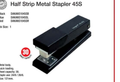 Kangaro 45S Half Strip Metal Stapler - Black