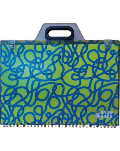 FLIP FILE SMART FILE SKETCH BOOK A4 WITH HANDLE LINE / TURQUOISE