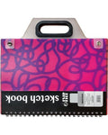 FLIP FILE SMART FILE SKETCH BOOK A4 WITH HANDLE PINK / PURPLE