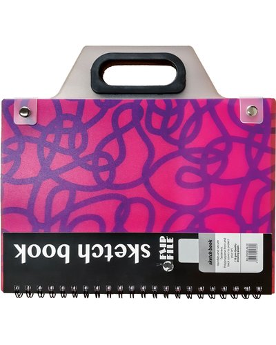 FLIP FILE SMART FILE SKETCH BOOK A4 WITH HANDLE PINK / PURPLE