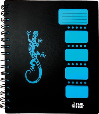 FLIP FILE SMART FILE SUBJECT BOOK A4 WITH 3 PP DIVIDERS TURQUOISE