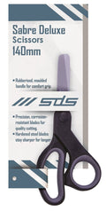 SDS Sabre Deluxe Scissors 140mm with soft-grip black handle