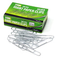 Treeline silver 50 mm gemclips, pack of 100