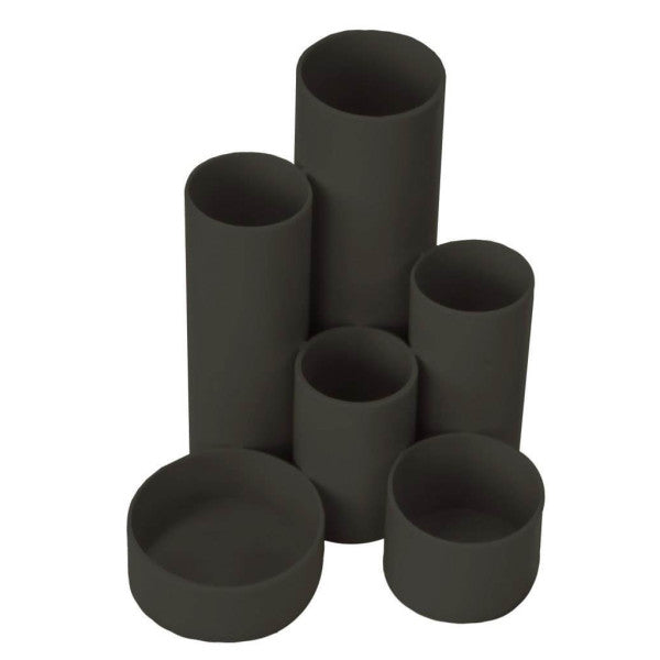 Treeline black six compartment round-up desk organiser