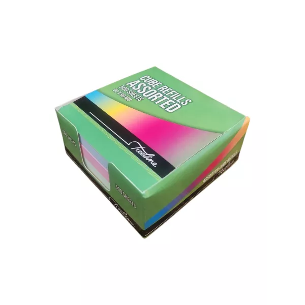 Treeline assorted memo cube refill, 500 sheets