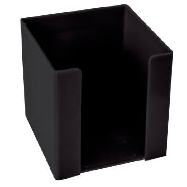 Treeline black plastic memo cube holder