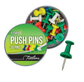 Treeline assorted colour barrel push pins, pack of 30