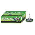 Treeline assorted colour 11 mm drawing pins, pack of 50