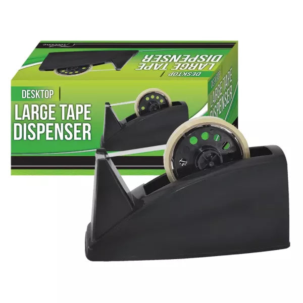 Treeline black large dual-core desk tape dispenser